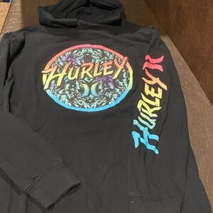 Hurley Black Hoodie with Colorful Logo